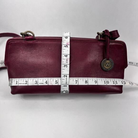 Wanderers Travel Co Crossbody Bag Marianna Burgundy Leather Handbag - Picture 8 of 16